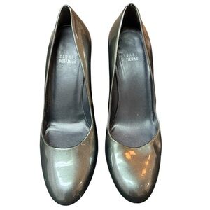 Stuart Weitzman Metallic Gray Heels